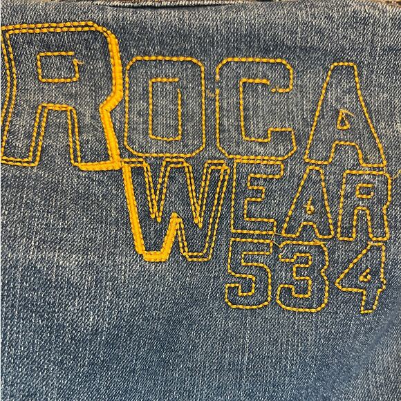 Baby Rocawear Infant Unisex 18M Blue Jean Jacket Back Stitched Logo 100% Cotton - Picture 4 of 6